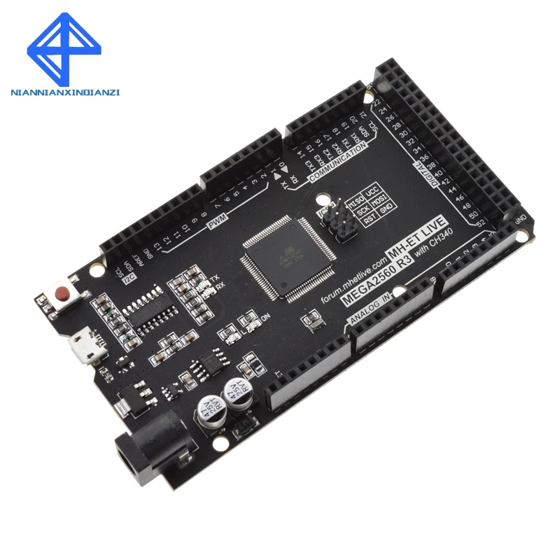 MH ET LIVE Mega 2560 R3 CH340G/ATmega2560 16AU MicroUSB. Совместимость para Arduino 2560. Китайский боец|arduino
