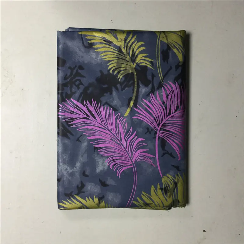 5 ярдов Золотая парча кружево африканская морская Bazin Brode Damask ткань красивая