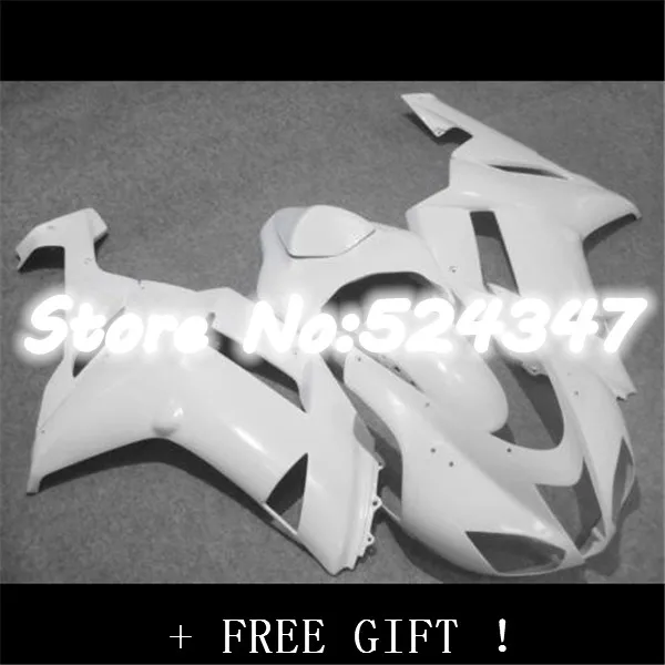 Nn Body для KAWASAKI NINJA ZX6R 07 08 ZX 636 все белые Φ HOT 6R 2007 2008 ZX636 горячий глянцевый белый
