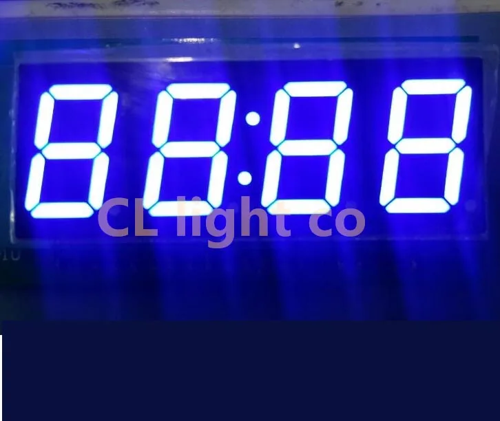 Синие часы 0 56 дюйма светодиодный дисплей 7 семи сегментов 4 битная цифровая
