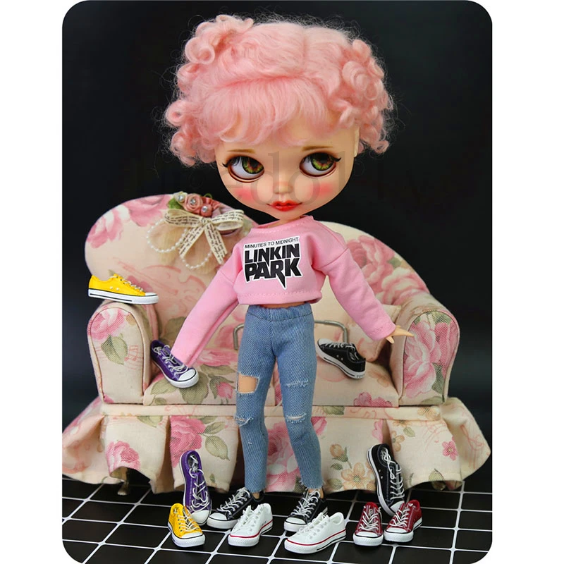 1 пара 4 5 см кукольная парусиновая обувь для Blyth OB Azone кукла Licca аксессуары