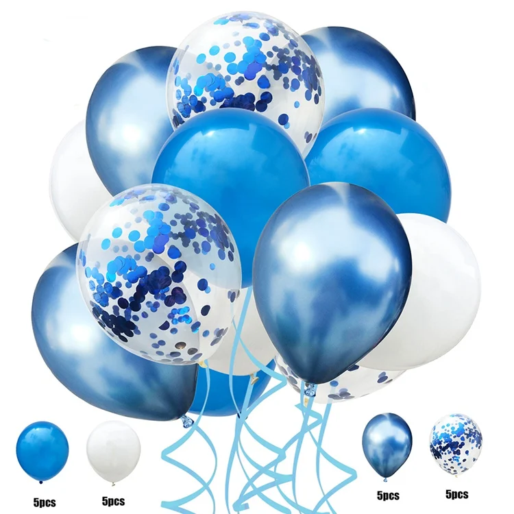 Blue Set Doriwoo 20 шт. латексные конфетти для воздушного шара воздушный шарик День Рождения украшения дети ребенок душ Мальчик Свадьба Пол раскрыть Babyshower - Цвет: Blue Set