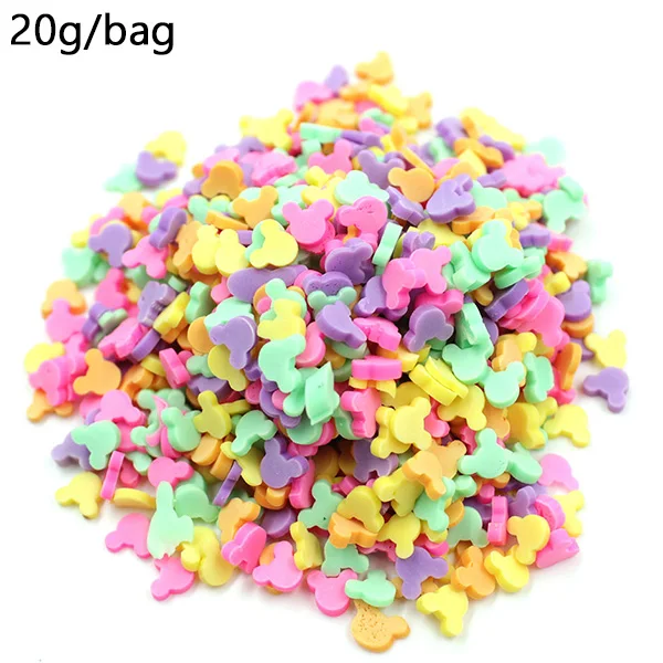 20g Fake Sprinkles DIY пушистый слизью игрушки шпатлевка мягкая глина светильник Lizun аромат амулеты для поставки слаймов Пластилин резинка Полимерная глина антистресс - Цвет: 20g Fake Sprinkles
