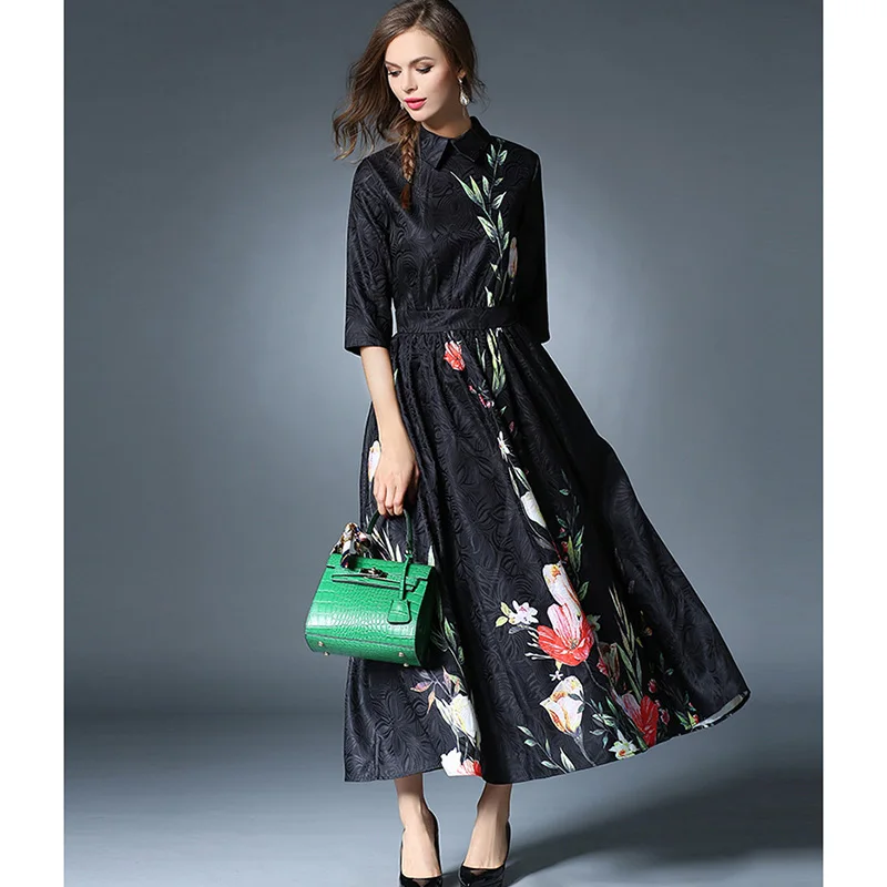 Женское элегантное платье весна-лето 2018 Новое высококачественное модное
