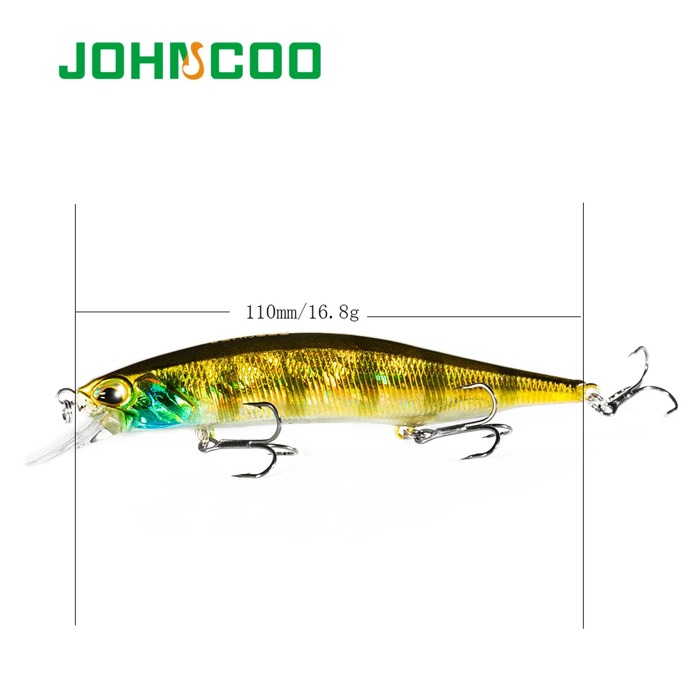 JOHNCOO Jerkbait Realis 110 мм 16 8 г жесткая рыболовная приманка в виде гольяна медленно