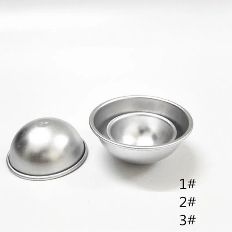 

1000pcs 3 Sizes S M L DIY Fashion 3D Aluminum Alloy Ball Sphere Bath Bomb Mold Cake Pan Tin Baking Pastry Mould lin4101