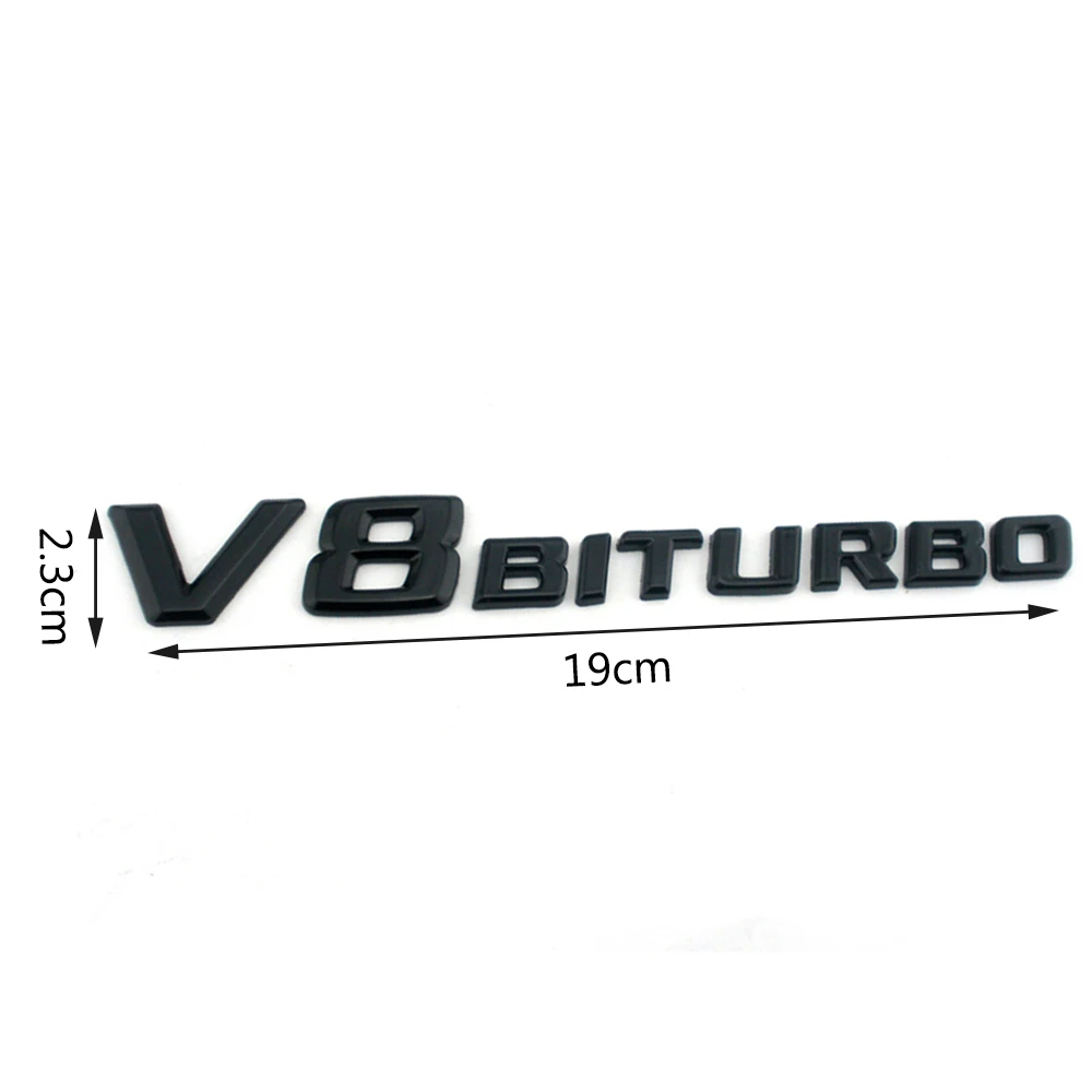 Логотип V8 BITURBO для автомобильного брызговика боковая эмблема 3D наклейка Mercedes Benz