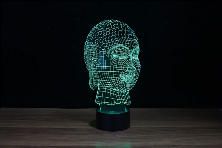 

Free Shipping 3D Reception Room Led Nite Light Buddha Shape with FCC and UL Certificate YJM-2929