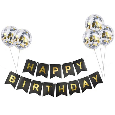 Birthday Set 13 Письмо с днем рождения шары флажки «С Днем Рождения» вечерние украшения шар на день рождения для девочек и мальчиков Детский праздничный костюм товары для вечеринки, дня рожденья - Цвет: Birthday Set 13