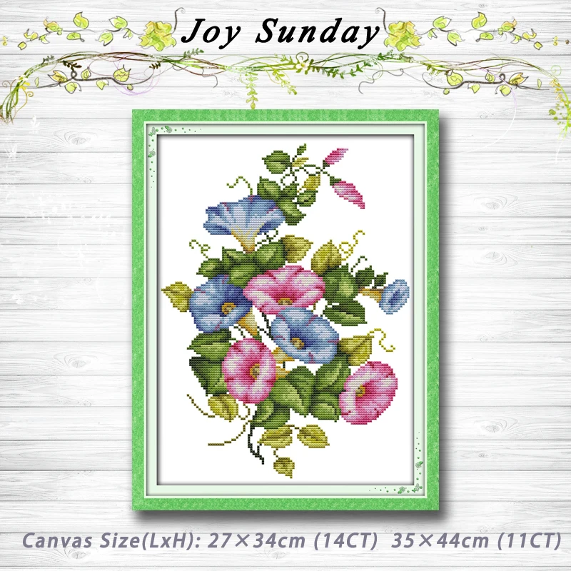 Morning Glory Цветочный узор Счетный крест 11CT 14CT набор крестиков ручная вышивка для