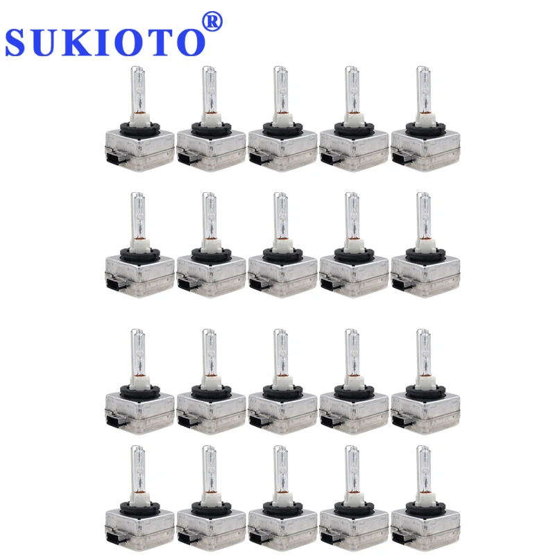 SUKIOTO 20 шт hid ксеноновые лампы D1S 4300K 5000K 6000K 35W D3S 8000K d1s Ксеноновые фары AC балласт