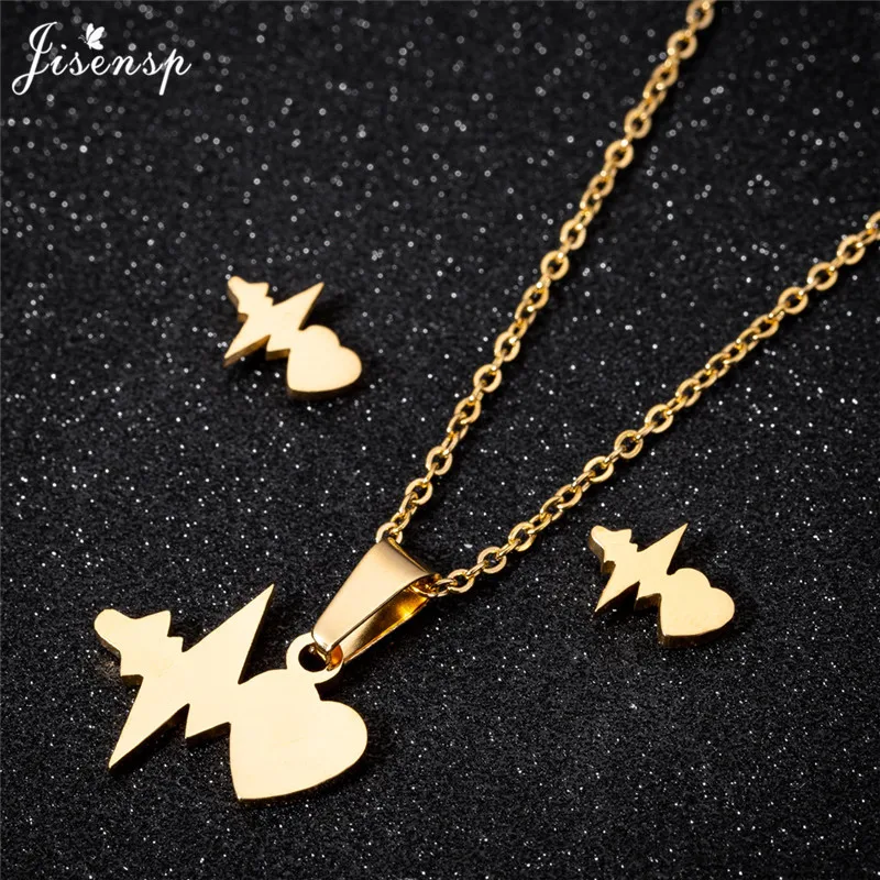Jisensp подвеска в форме сердца из нержавеющей стали Ожерелье Bijoux Femme Модный женский