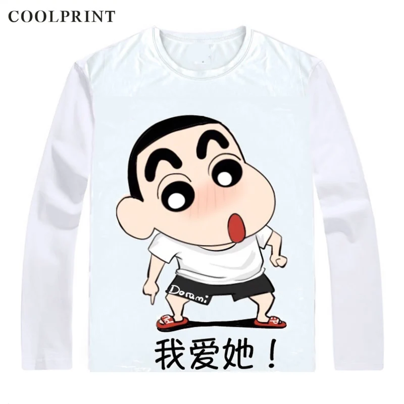 Shinnosuke Nohara Футболки с длинным рукавом Манга Аниме Shin chan Shinchan и Shin-chan Crayon Косплей рубашка