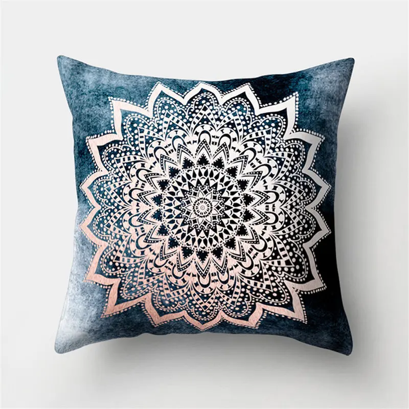 2BZ-40508-53 1 шт. синяя полиэфирная Подушка с рисунком мандалы, наволочка для подушки, украшение автомобиля, украшение для дома, декоративная наволочка для дивана, 40508 - Цвет: 2BZ-40508-53