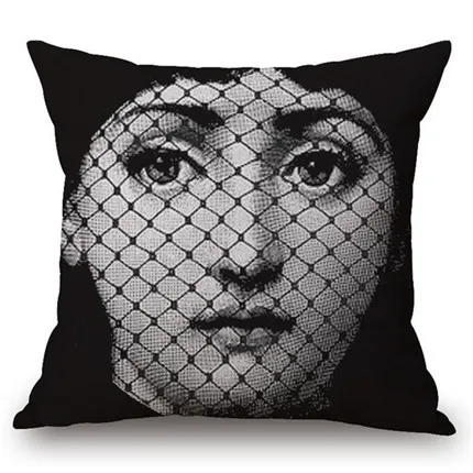 1 Модный Ретро декоративный чехол для подушки Fornasetti Art Master Car, Винтажный чехол для дивана, домашний декор, лен, высокое качество - Цвет: 1