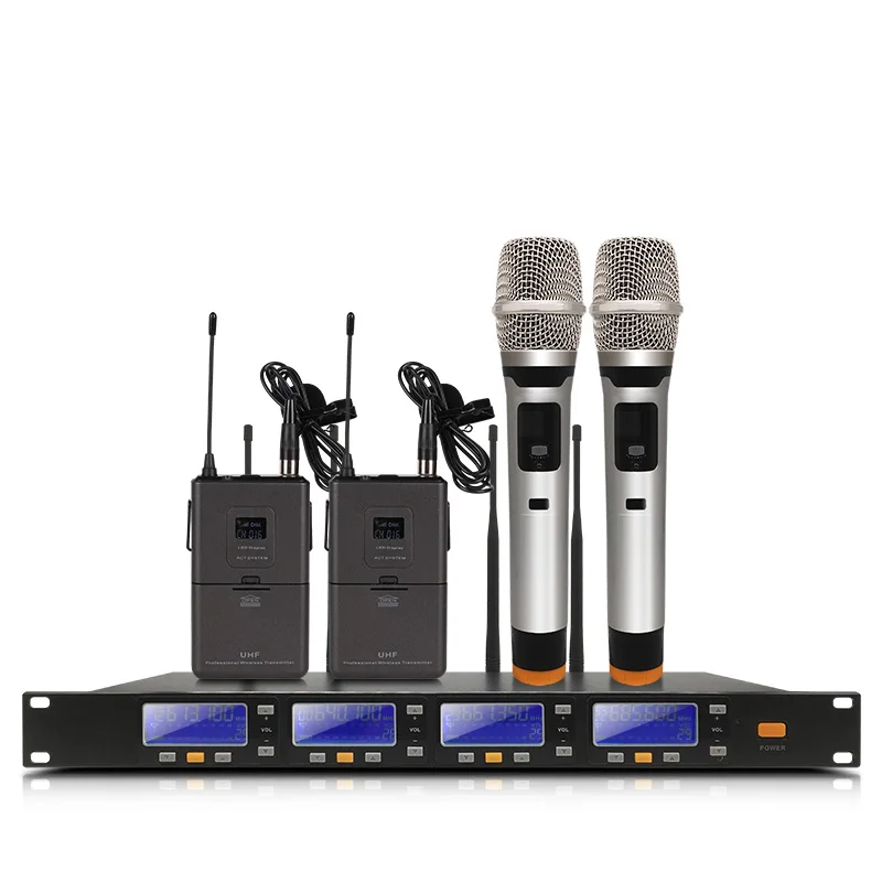 Беспроводная микрофонная система UHF4|Микрофоны| |