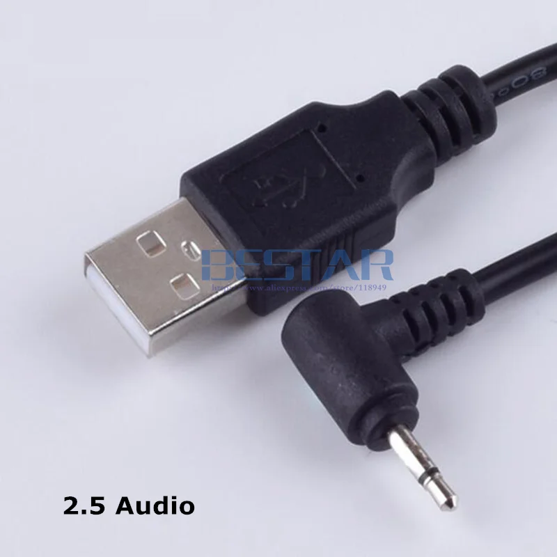 Аудио кабель USB A папа-2 5 мм 1 м 3 фута В 2A моно 2 колено дизайн черный 100 см |