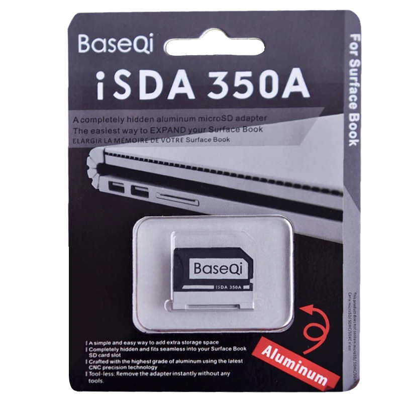Кард ридер Baseqi Micro SD металлический алюминиевый кард microsd Ninja для Майкрософт Surface Book