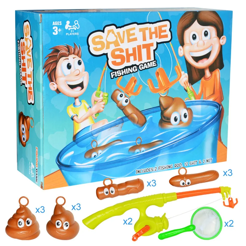 

Happy Monkey Save the shit Fishing Game Toys For ABS Fishing For Floaters Educational Toys Gift Toy For Kids Birthday