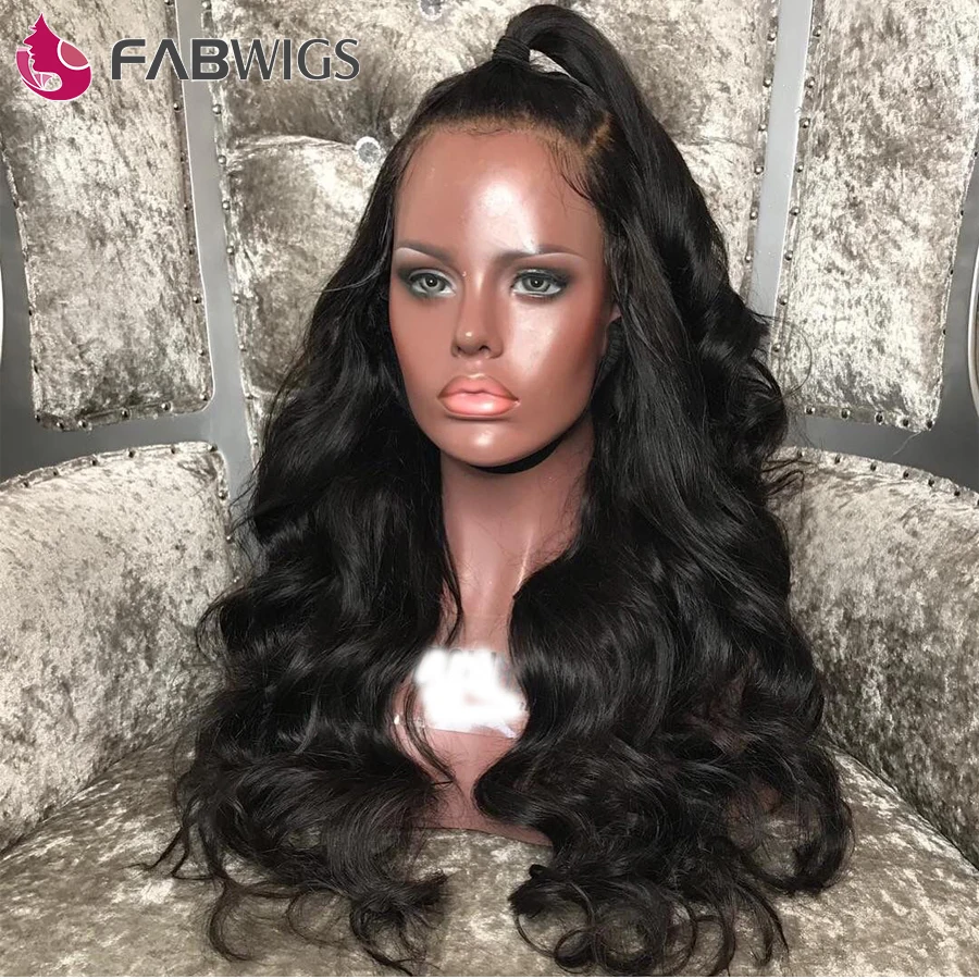 Парики из натуральных волос Fabwigs накладные волосы с детскими волосами 180%