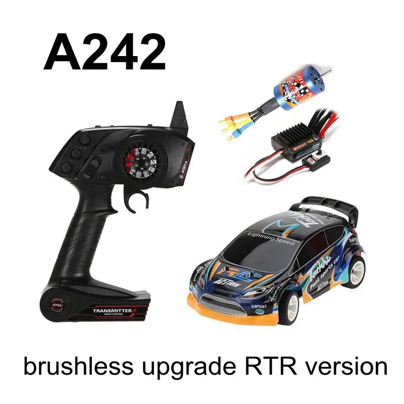 A242 brushless RTR RC WLtoys A202 A212 A222 A232 A242 A252 1:24 автомобиля ударная установка RTR бесщеточная модернизация EZRUN 2030 мотор 18A ESC AX5S 2,4 г радио - Цвет: A242 brushless RTR