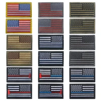 bundle 2 pieces american flag left and right military patch usa military flag tactical badge hookloop embroidery patches