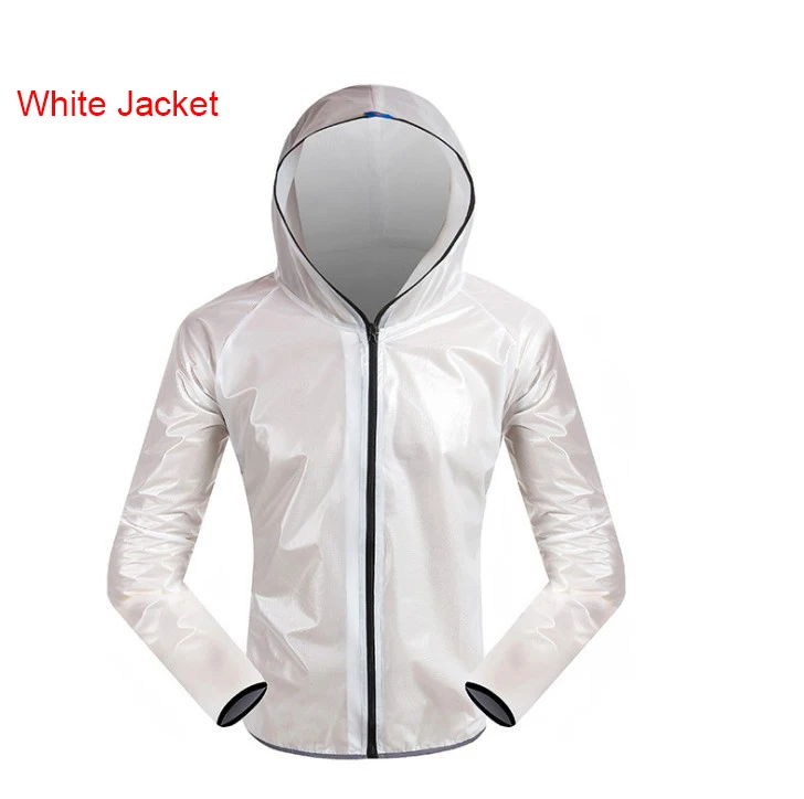 white coat Летние Для мужчин Для женщин езда на велосипеде плащ Водонепроницаемый Vélo штаны дорожный велосипед ветрозащитный дождевик Костюмы комплект S520 - Цвет: white coat