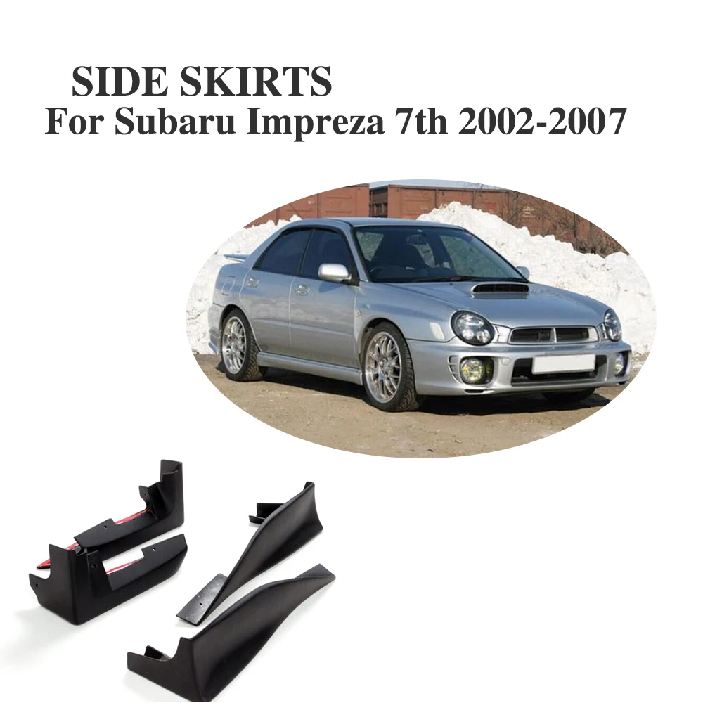 4 шт./компл. Передние Задние боковые юбки разветвители фартуки для Subaru Impreza 7th MK7 WRX