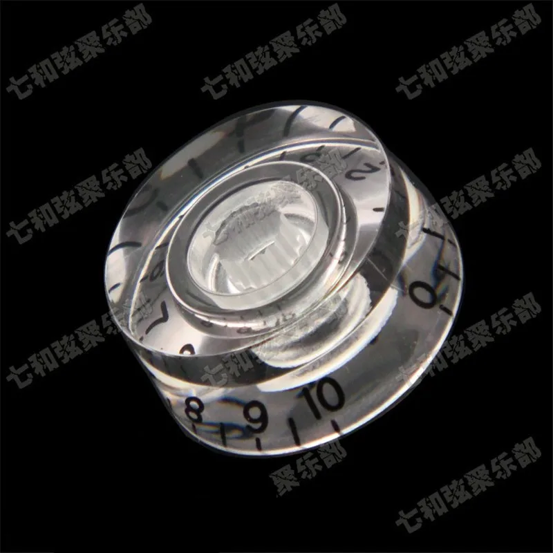 4 шт./лот прозрачные черные ручки управления скоростью басов для электрогитары