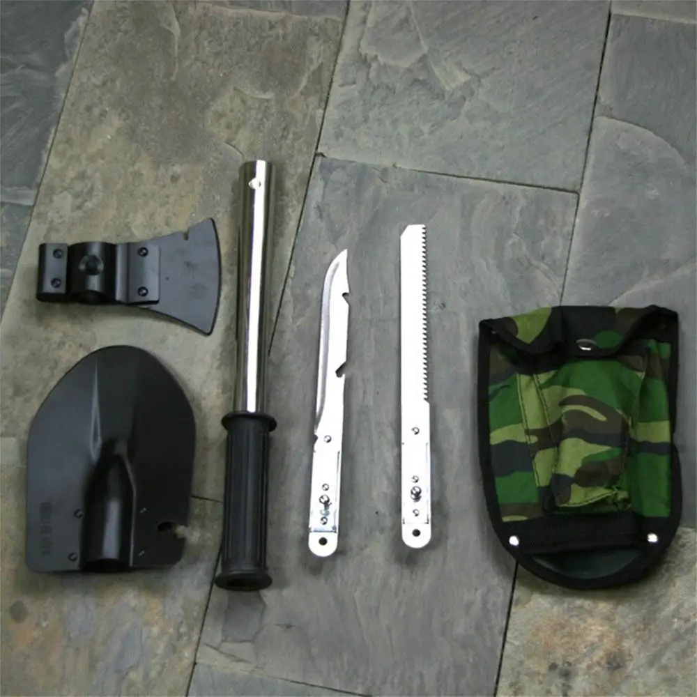Открытый отдых инструмент четыре в одном многофункциональный саперная лопатка