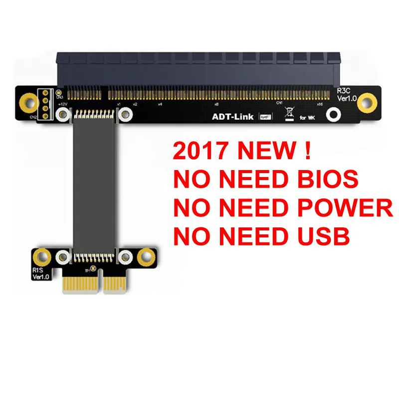 Riser PCI-E 3 0 1x до 16x PCIe x16 x1 pci express Райзер для майнинга графической карты Удлинительный