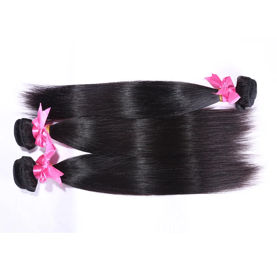 Малайзии Прямые Волосы Девы Волос 3 Bundle предложения 7А Класс Virgin Необработанные