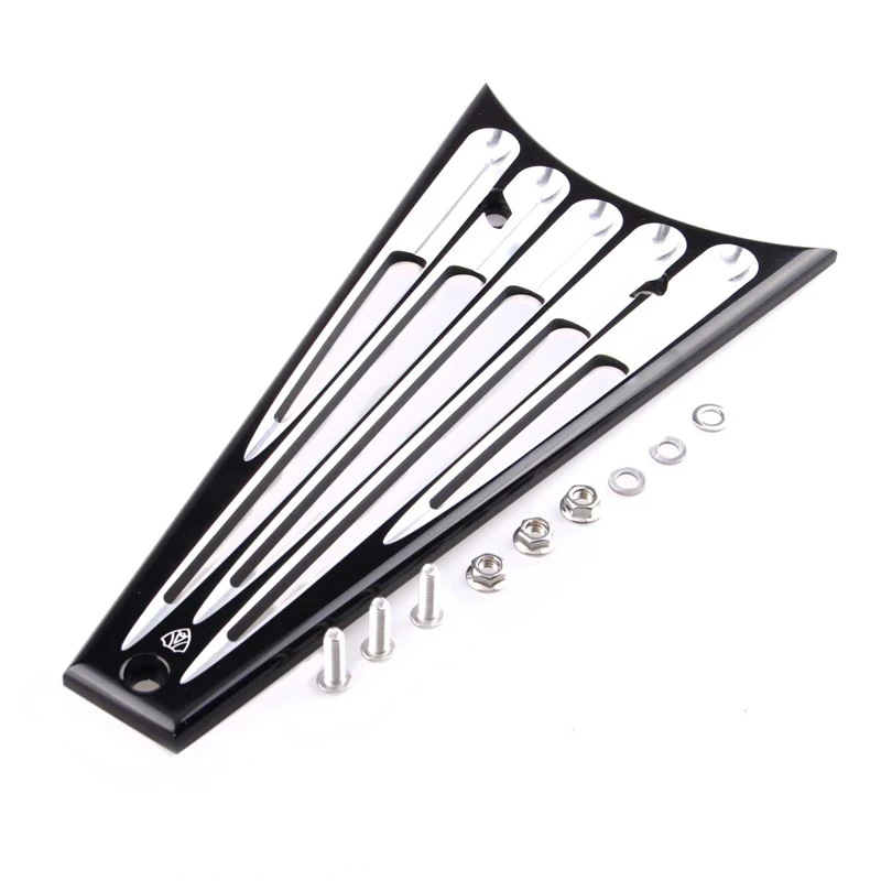 Motorcycle CNC Cut Frame Grille Cover For Harley Touring Street Glide Electra Road King 2009-2013 Black/Chrome | Автомобили и