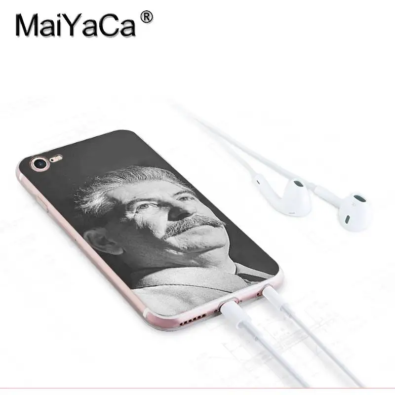 Чехол MaiYaCa для iphone 7 6 X чехол русского коммандера Сталина iPhone 8 6S Plus 5 5S SE 5C XS XR |