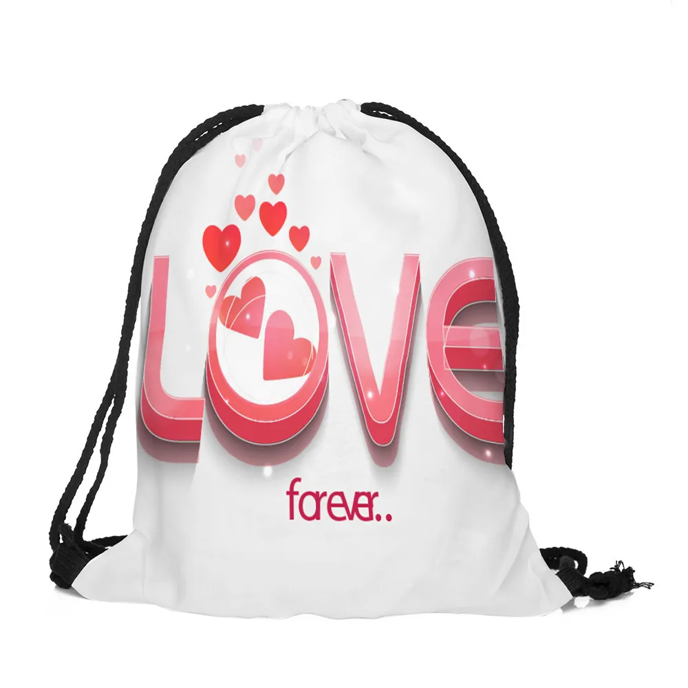 Aelicy 2020 сумка на шнурке ко Дню Святого Валентина из хлопчатобумажной ткани