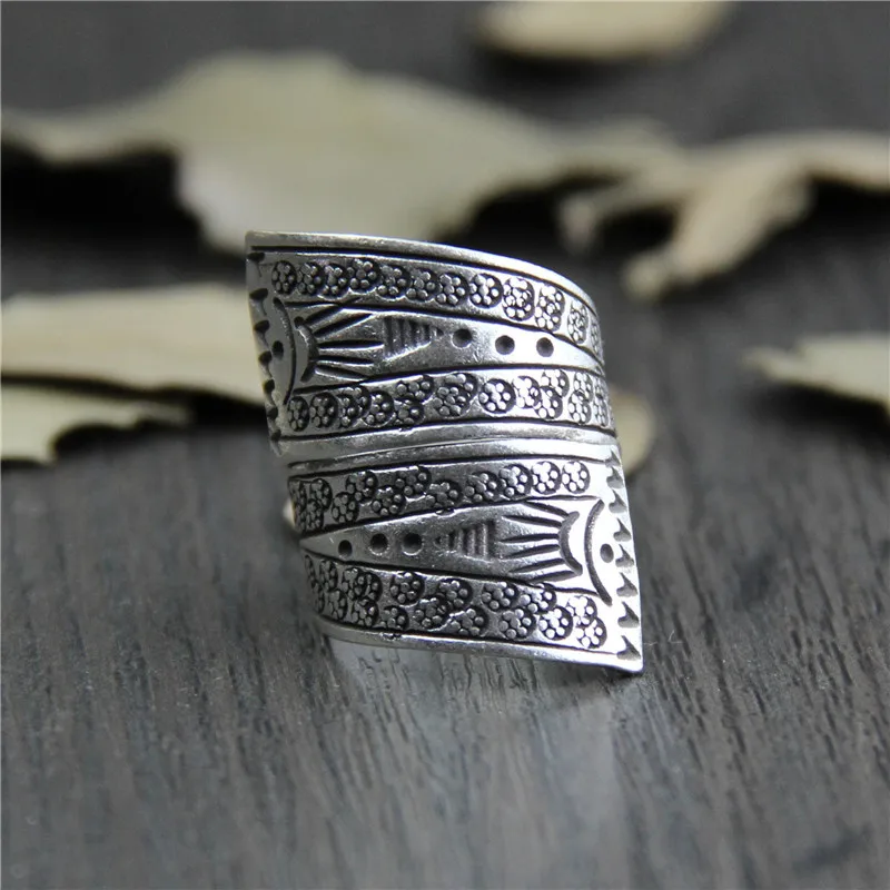 Посеребренные оптовая Тайский ручной посеребренные кольца мужчины и женщины