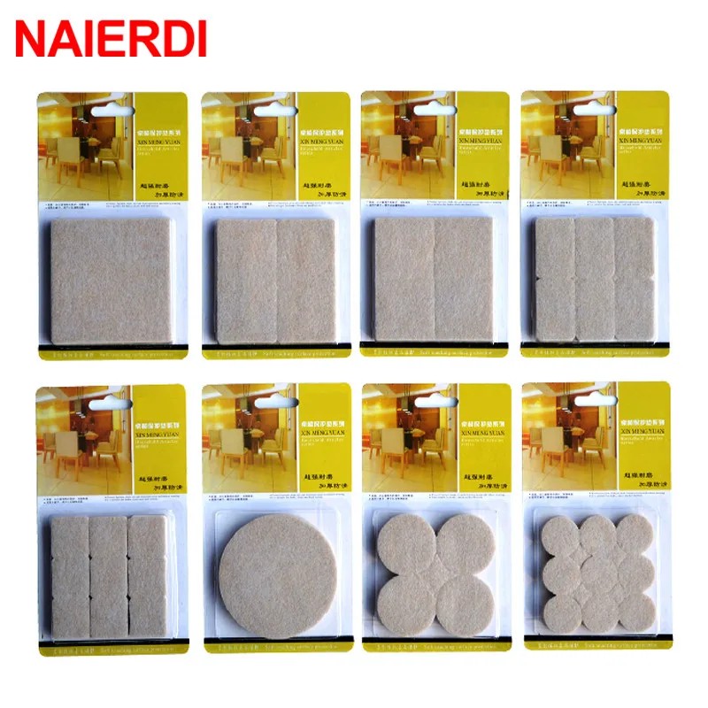

NAIERDI 2-32PCS Self Adhesive Mat Table Chair Round Furniture Leg Pad Protector Feet Floor Square Slip Mats Bumper Home Hardware