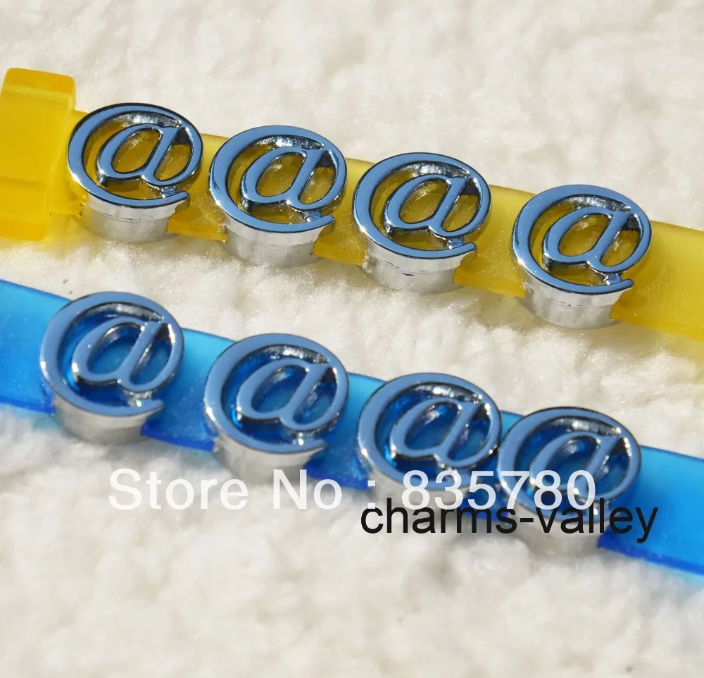 50 шт. подвеска символ @ 8 мм|charm letter|slide charm lettersletter charms |