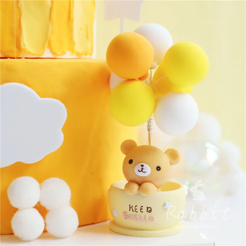 Ins розовая луна медведь звезда украшение в виде кролика счастливая топперы для