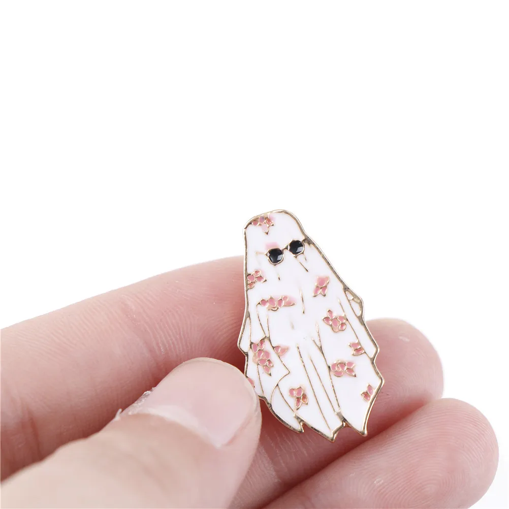 Арабский цветок белый халат и спортивные очки Дубай эмалированная брошь кнопка