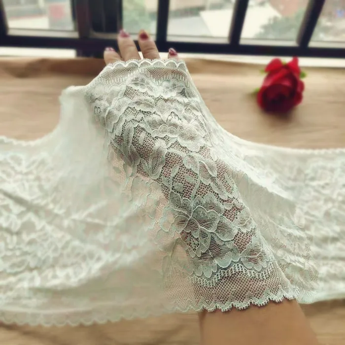 

23.5 cm wide light green wide stretch lace accessories clothing skirt decoration
