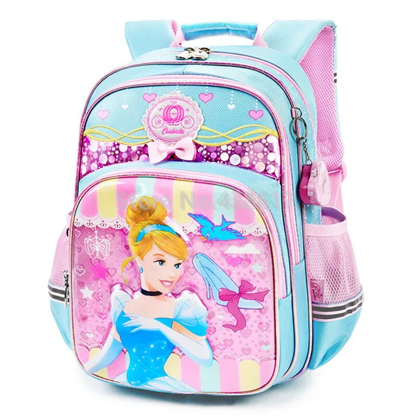 Only Bag Модная школьная сумка для девочек с 3D рисунком Золушки, голубого и розового цветов, чехол-карандаш для детей, рюкзак для начальной школы - Цвет: Only Bag