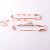 5pcs 7815mm rose gold color metal safety pins with ring for earring pins for women