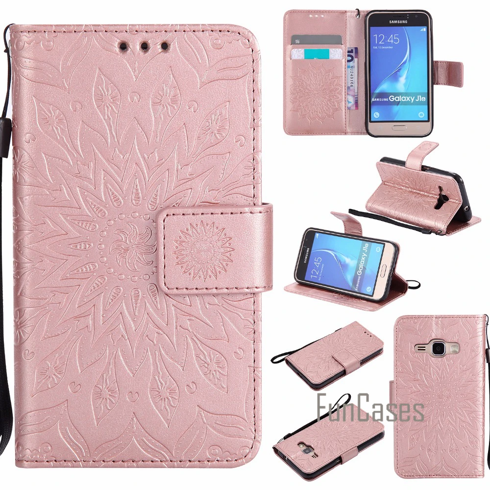 Рельефный чехол на магнитном замке coque samsung Galaxy J1 2016 fundas крышка J120 J120F + с