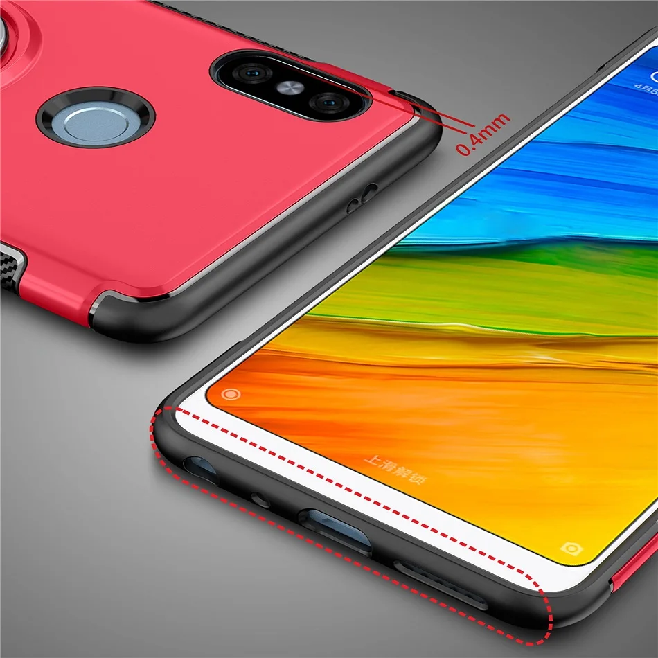 Anti-knock Case For Xiaomi Redmi Note 5 5A Pro Luxury Magnetic Ring Holder Funda Coqa |