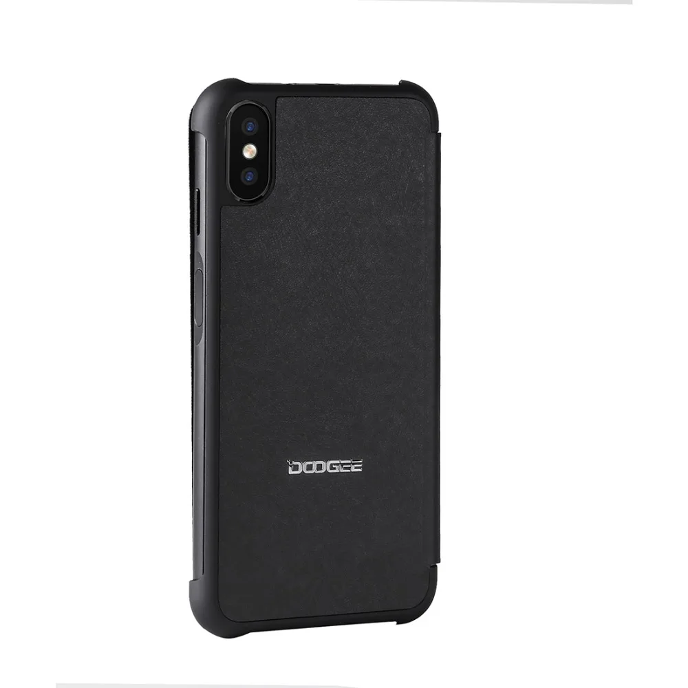Кожаный чехол-книжка для Doogee X55 горизонтальный с защитой от падения