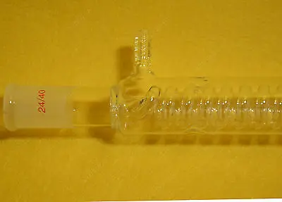 Graham Condenser 24/40 500mm Jacketed Coil Glass Heat Exchanger Lab Glassware | Flask