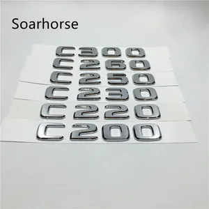 Для Mercedes W203 W204 C-Class багажник Задняя эмблема значок хромированные буквы C200 C220 C230 C250 C260 C300 C320 C350 C400 C500 C550 C55