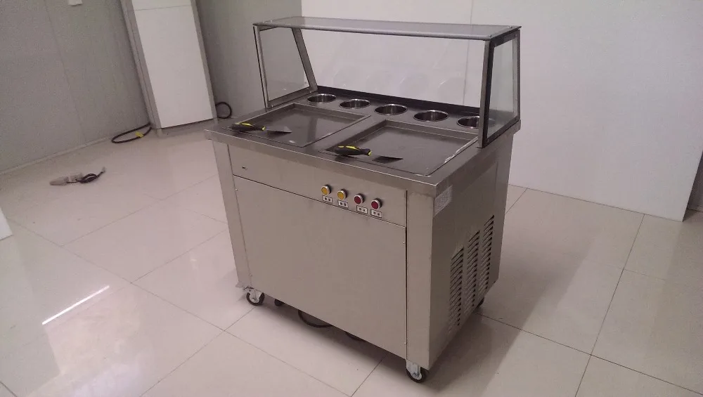 Машина для приготовления жареного мороженого в тележке с 4 лопатками | Бытовая