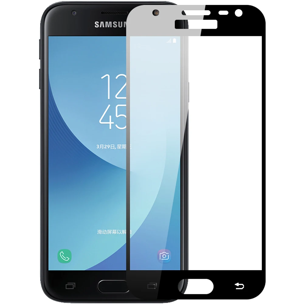 GerTong полное покрытие закаленное Стекло для samsung Galaxy J3 J5 J330F J7 J730F A3 A320F A5 A7 A720F S6 S7 Экран защитная пленка